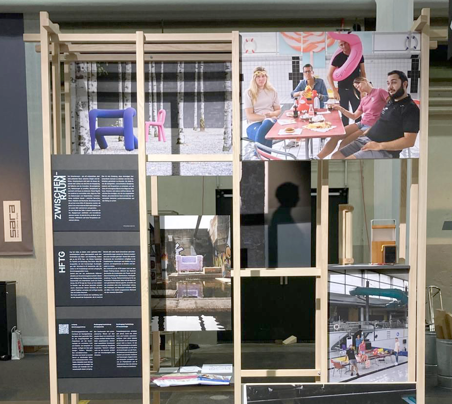 Studierende an der Designmesse neue räume 2024